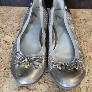 Anne Klein Bronze Textured Flats